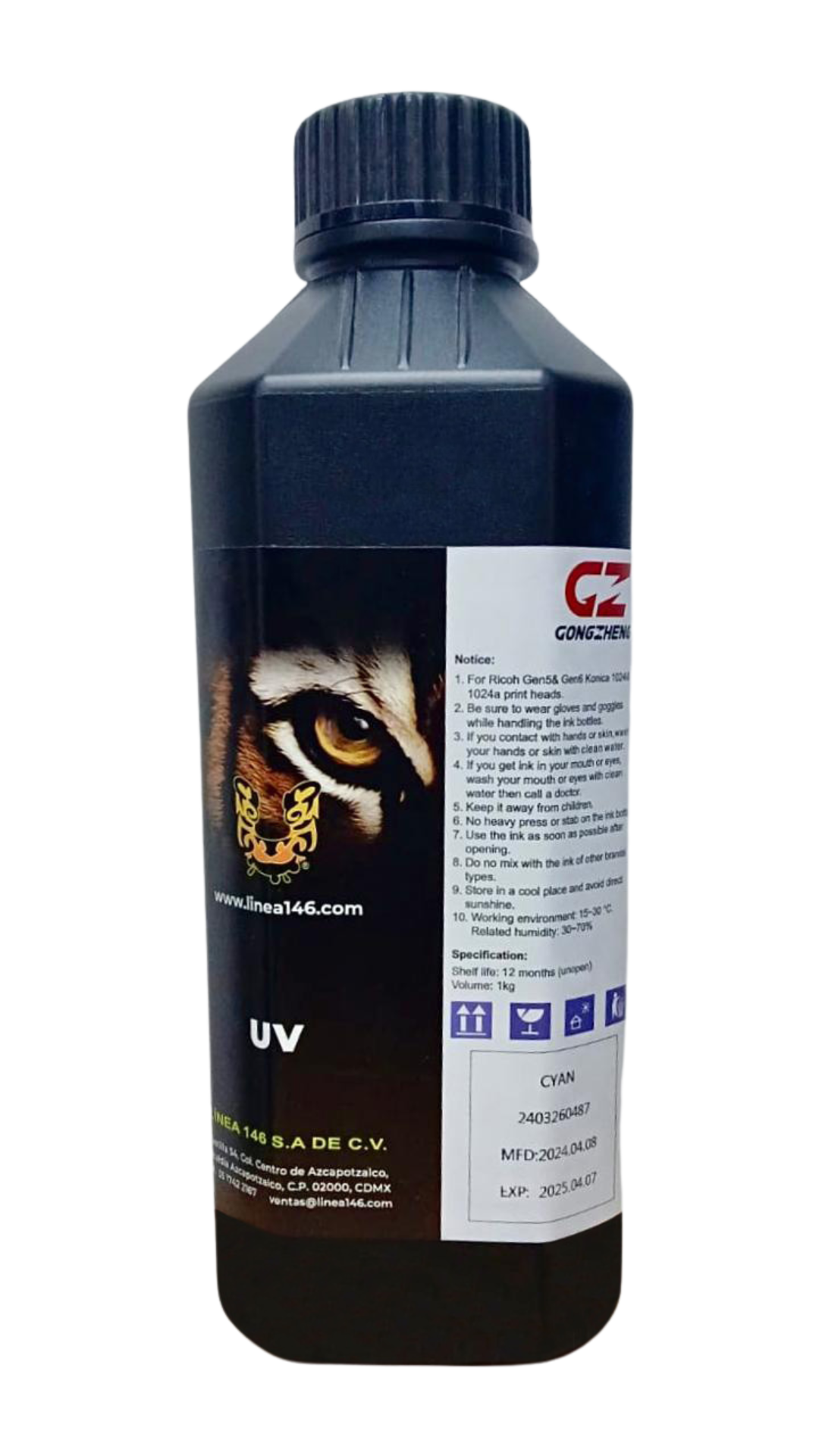 Tinta UV Ricoh G5i Flatbed- 1 Litro